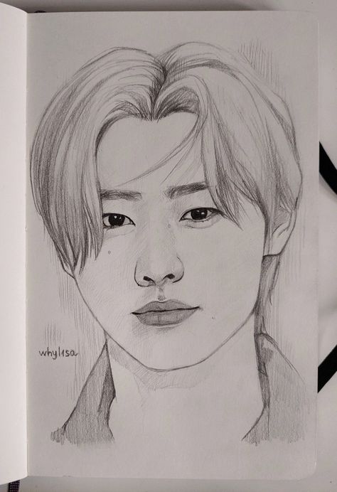 Sketches Of Heads, Drawing Kpop Idols Sketch, Sunghoon Drawing Sketch Easy, Enhypen Drawing Ideas Easy, Kpop Sketch Easy, Kpop Idols Sketch, Sunghoon Sketch, Sunghoon Drawing, Enhypen Drawing