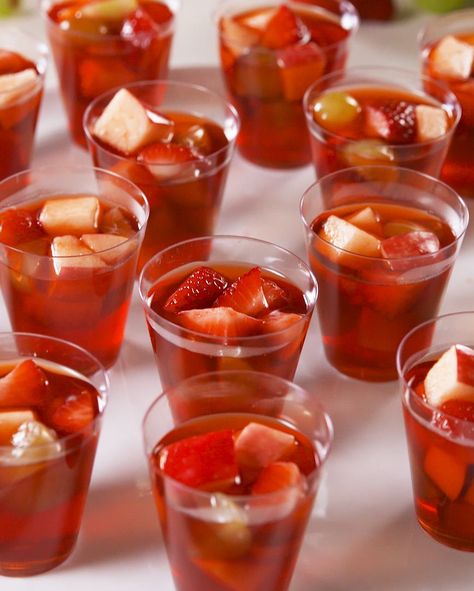 Sangria Jell-O Shots horizontal Winter Sangria Recipes, Best Jello Shots, Cranberry Sangria, Jello Pudding Shots, Jell O Shots, Sangria Wine, Pudding Shots, Jello Shot Recipes, Boozy Drinks