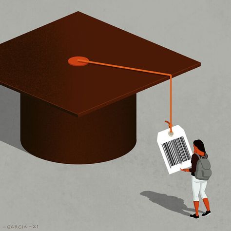 Student Debt Educational Illustration Art, Student Debt Illustration, University Illustration Art, College Illustration Art, Student Graphic Design, Scholarship Illustration, Money Illustration Art, 50s Graphics, College Illustration