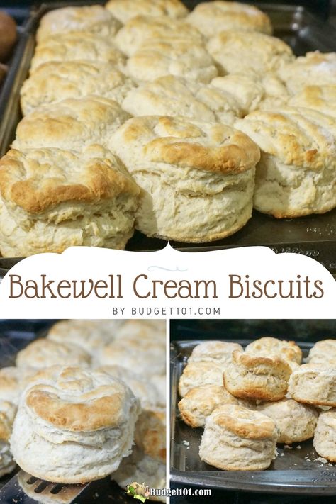 mile high bakewell cream biscuits pin Bakewell Biscuits, Chocolate Chip Biscuits, Best Biscuit Recipe, Frozen Biscuits, Southern Biscuits, Cheddar Bay Biscuits, Cream Biscuits, Cheese Biscuits, Biscuits Easy