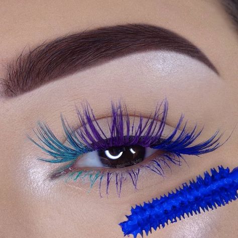 On Fridays, we rock ombre mascara! 💁 @mua_katz used our Volumatic Mascara in ‘Turquoise’, ‘Purple’ and ‘Bright Blue' for this amazing look!⁠ ⁠ ⁠ Colored Mascara, La Girl Cosmetics, Pro Concealer, Mascara Primer, We Rock, Blue Tips, Mascara Makeup, Favorite Makeup Products, Mascara Lashes