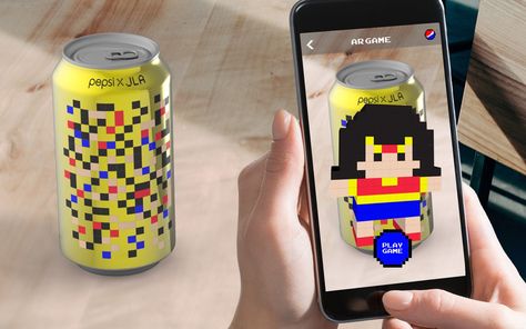 Pepsi X JLA AR Packaging Campaign on Packaging of the World - Creative Package Design Gallery Ar Campaign, Interactive Campaign, Augmented Reality Design, Interactive Packaging, Interactive Poster, Interactive Advertising, Interactive Marketing, Ar Game, Smart Packaging