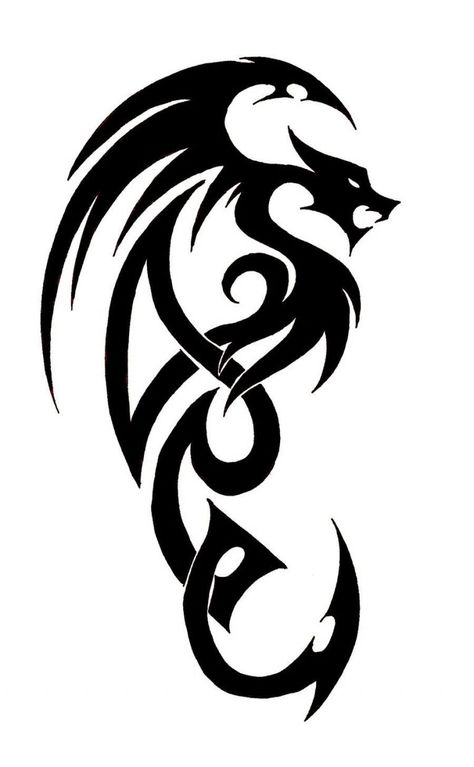 Dragon Tattoo Easy Drawing, Dragon Tattoo Simple, Dragon Tattoo Outline, Dragon Tattoo Images, Simple Dragon, Stammestattoo Designs, Black Dragon Tattoo, Dragon Tattoo Drawing, Dragon Head Tattoo