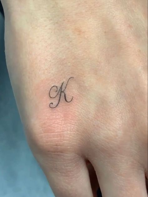 Dainty Font Tattoo, Cursive S Tattoo, Cursive Initial Tattoo, Cursive K Tattoo, Letter K Tattoo, Cursive Tattoo, Letter Tattoo, Cursive Tattoos, K Tattoo