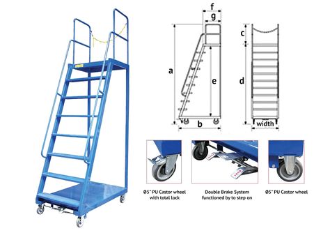 Ladder Trolley & Picker Cart   Ladder Trolley      Model LT 3 LT 5 Warehouse Safety, Employee Safety, High Places, Front Gate Design, Front Gates, Brake System, Gate Design, Welding Projects, Saved Items