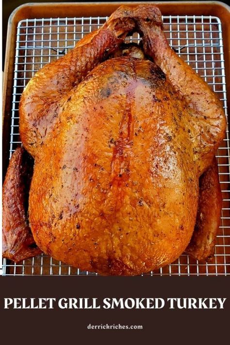 Smoked Turkey Breast On Pellet Grill, Traeger Smoked Turkey, Smoked Whole Turkey, Grilled Turkey Recipes, Traeger Cooking, Pellet Smoker Recipes, Thawing Turkey, Smoked Turkey Recipes, Smoked Turkey Breast