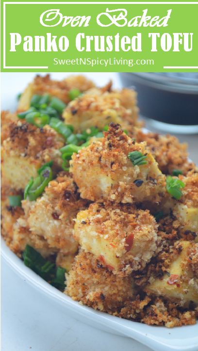 Breaded Tofu Baked, Panko Tofu Baked, Crusted Tofu Recipes, Breaded Tofu Recipes, Cauliflower Teriyaki, Panko Crusted Tofu, Panko Tofu, Panko Recipes, Best Tofu Recipes