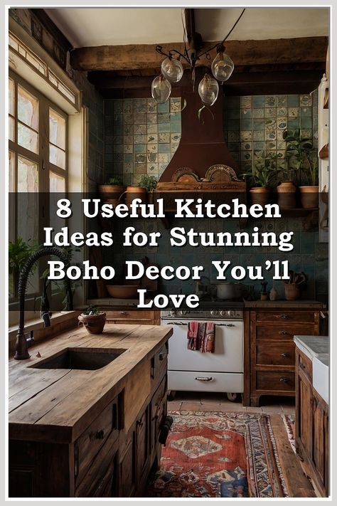 Transform your kitchen into a boho oasis with these 8 useful kitchen ideas for stunning boho decor you'll love. Discover creative ways to incorporate natural textures, vibrant colors, and eclectic elements that reflect your unique style. From charming open shelving to playful wall art, these tips will help you create a warm and inviting space that blends functionality with bohemian flair. Elevate your kitchen's aesthetic and enjoy a cozy, stylish atmosphere. Boho Home Decor Kitchen, Afrohemian Decor, Kitchen Boho, Unique Storage, Boho Home Decor, Eclectic Design, Boho Home, Kitchen Style, Home Decor Kitchen