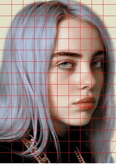 Gridded Drawing Reference, Grid References Drawing, Grid Drawing Portrait, Reference Photos With Grid, Grid Drawing Ideas, Grid References, Prismacolor Drawing, Drawing Grid, Reference Photos For Artists