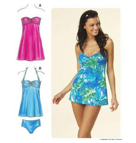 Pattern Roundup: Get Ready to Sew Swimwear - Threads Empire Style Dress, Swimwear Sewing Patterns, Sewing Swimwear, Bathing Suit Patterns, Kwik Sew Patterns, Swimwear Pattern, Kwik Sew, Swimsuit Pattern, Swimwear Dress