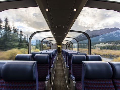 This 20-Day, Luxury Train Trip Lets You See Canada from Coast to Coast http://www.cntraveler.com/story/great-canadian-railway-adventure-is-a-20-day-coast-to-coast-luxury-tour?utm_campaign=crowdfire&utm_content=crowdfire&utm_medium=social&utm_source=pinterest Train Trips, California Zephyr, Via Rail, Scenic Train Rides, Irish Countryside, Train Route, Luxury Train, By Any Means Necessary, Conde Nast Traveler