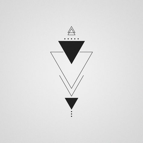 Studio Minimalista Triangle Tattoo Geometric, Geometric Tattoo Triangle, Triangles Tattoo, Triangle Tattoo Meaning, Small Geometric Tattoo, Triangle Tattoo Design, Tricep Tattoos, Balance Tattoo, Diamond Tattoo