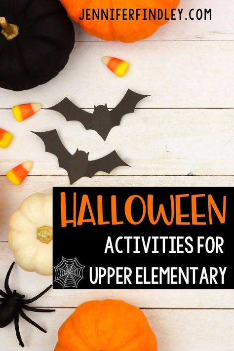 Fun Halloween Activities For 3rd Grade, Halloween Activity 2nd Grade, Classroom Halloween Activities 3rd Grade, Halloween 3rd Grade Craft, Pumpkin Craft 3rd Grade, 5th Grade Math Halloween Activities, 3rd Grade Pumpkin Activities, Halloween Class Party Upper Elementary, Halloween Activity 3rd Grade