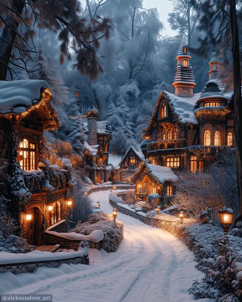 Wallpapers Posters, Story Music, Fantasy Village, Fairytale House, Fairytale Photography, Vintage Christmas Images, Winter Cabin, Fairytale Fantasy, Fantasy Castle