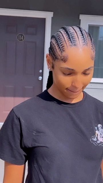 Natural Stitch Braids, Stitches All Back Hairstyle, Five Stitch Braids, Cornrow Stitch Braids, Braids Stitch, Stitch Back Braids, Hairstyles Stitch Braids, Stitch Braids No Edges, 9 Stitch Braids