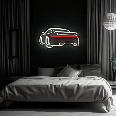 Neon Sign Wall Art Car Neon Bedroom Garage Wall Decor Car Art Wall Decor, Neon Wall Decor, Car Sign Gift Car Led Custom Interior - Etsy Saudi Arabia Car Room Decor Men, Car Bedroom Decor, Room Decor Men, Cars Bedroom Decor, Car Room Decor, Male Bedroom Ideas, Neon Wall Decor, Mens Room Decor, Photowall Ideas