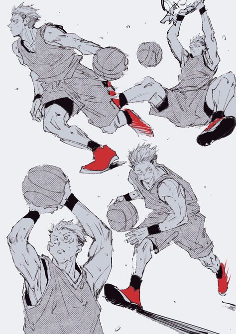 Basketball Art Reference, Basketball Poses Reference, Yuji Basketball, Basketball Anime Drawing, Basketball Character Design, Samurai Reference Pose, Basketball Reference Pose, Basketball Art Draw, Basketball Poses Drawing