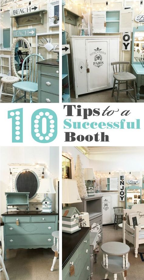 10+ Tips for having a successful booth in a retail space from Confessions of a Serial Do-it-Yourselfer Vintage Market Booth, Craft Booths, Vintage Booth Display, Flea Market Booth, Antique Booth Displays, Antique Mall Booth, Antique Booth Ideas, Booth Decor, Craft Fairs Booth