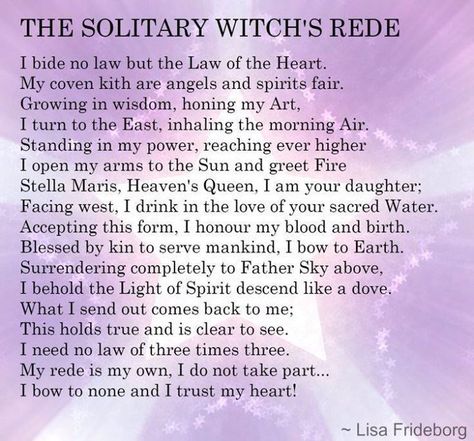 Solitary witches rede Wiccan Magic, Wiccan Witch, Eclectic Witch, Wiccan Spell Book, Magical Thinking, Magick Book, Witchcraft Spell Books, Hedge Witch, Magical Life