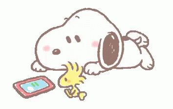 Snoopy Watching GIF - Snoopy Watching Phone - Discover & Share GIFs Line Store, Tokyo, Snoopy, Gif