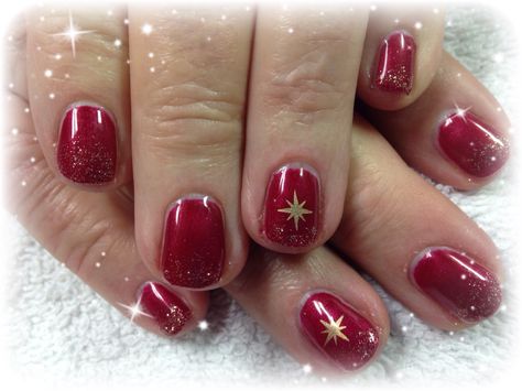 The star of Bethlehem Star Of Bethlehem Nails, The Star Of Bethlehem, Tan Nails, Bethlehem Star, Pedicure Ideas, Christmas Gel, Star Nail Art, Christmas Gel Nails, Star Of Bethlehem