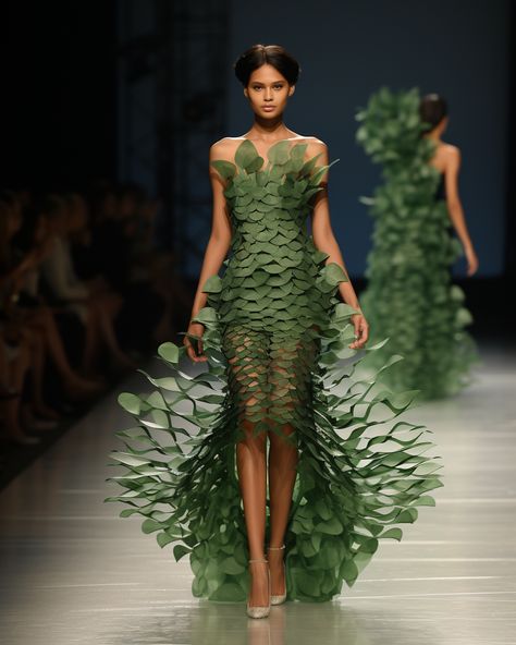 Show Dress Fashion, Nature Avant Garde Fashion, Avant Garde Fashion Couture, Fashion Activities, Fancy Gown, Botanical Fashion, Snake Dress, Trends 2025, Extreme Fashion