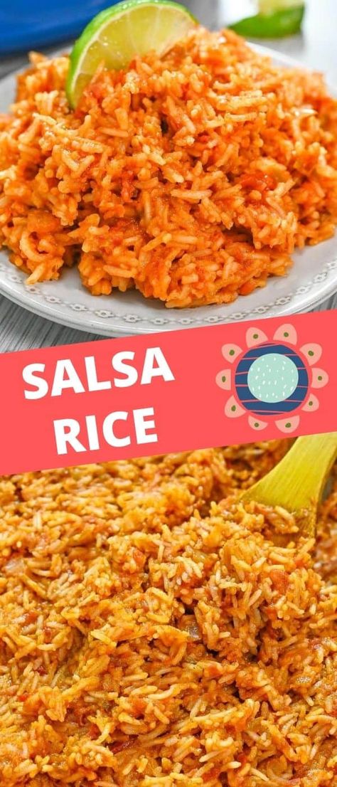 This Salsa Rice takes a basic staple and makes it ten times better. You’ll love the mix of spicy salsa and perfectly cooked rice with a touch of creaminess. FOLLOW Cooktoria for more deliciousness! If you try my recipes - share photos with me, I ALWAYS check! #vegan #plantbased #rice #cooktoria Salsa Rice Recipe, Recipe Using Salsa, Rice Entrees, Salsa Rice, Reading Bedroom, Clip On Lamp, Rice Side Dish Recipes, Amazing Food Videos, Rice Side Dishes