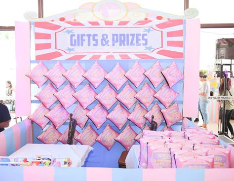 Charming Pink Carnival Party | Philippines Mommy Family Blog Pink Carnival Backdrop, Pink Carnival Birthday Party Decorations, Carnival Gender Reveal Party, Unicorn Carnival Birthday Party, Carnival Baby Shower Theme Girl, Carnival Birthday Party Pastel, Pink Carnival Theme Party, Pastel Carnival Theme Party, Pink Carnival Party