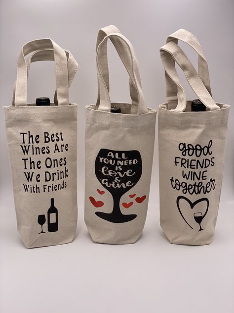 Birthday Wine Bags Ideas, Embroidered Wine Bags, Burlap Wine Bags, Wine Business Ideas, Gift For Customers Ideas, Cricut Wine Bag Ideas, Wine Gift Bag Ideas, Wine Bags Ideas, Wine Bag Sayings