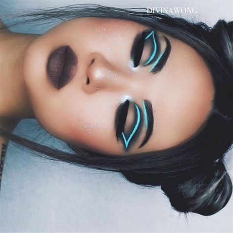 Cyberpunk Makeup Ideas - Album on Imgur Extreme Make-up, Halloween Smink, Carnaval Make-up, Cyberpunk Makeup, Halloweenský Makeup, Make Up Designs, Mekap Mata, Drag Make-up, Flot Makeup