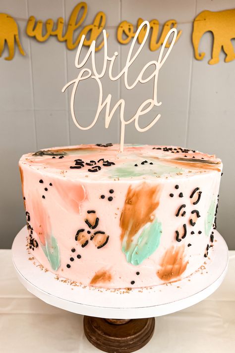 Wild 1 Smash Cake, 2nd Birthday Two Wild, Smash Cake Animals, Wild One Safari First Birthday Cake, Forever Wild Birthday Cake, Wild Safari Cake, Wild Theme Birthday Cake, Wild One Bday Cake, Wild 2 Birthday Cake