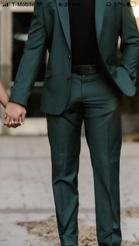 Men’s Prom Outfit Green, Green Tucks For Men, Black And Dark Green Suit Men, Dark Green Prom Suits For Men, Deep Green Suits For Men, Deep Green Mens Suit Wedding, Dark Forest Green Tuxedo, Evergreen Suit Men, Green Dress Outfit Men