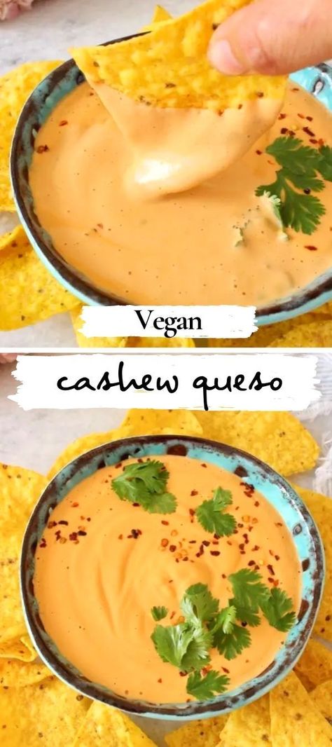 Vegan Cashew Queso Dip, Whole 30 Queso, Vegan Cashew Queso, Plant Based Queso Dip, Cashew Queso Dip, Cashew Queso Vegan, Vegan Queso Recipe, Best Veggie Burger Recipe, Vegan Appetizers Easy