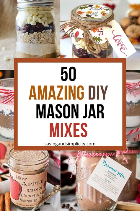 Jar Soup Mixes, Mix In A Jar Recipes, Soup Mixes In A Jar, Mason Jar Hot Cocoa, Jar Cookie Recipes, Mason Jar Baking, Mason Jar Soup, Mason Jar Gifts Recipes, Jar Soup