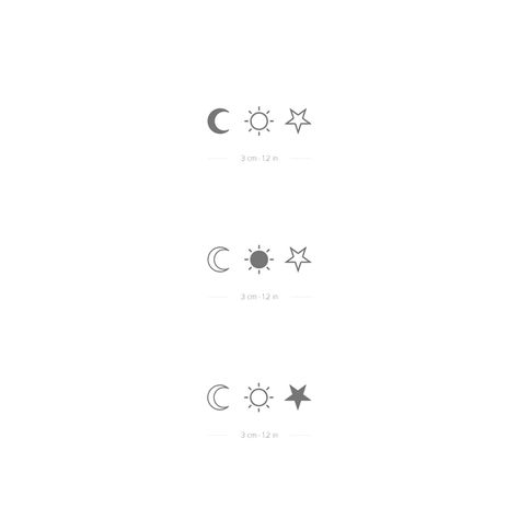 3 Besties Tattoo, Trio Friend Group Tattoos, Trio Small Tattoo Ideas, Small 3 Person Tattoo, Small Matching Tattoos Trio, Tattoo For 4 People, Four Sisters Tattoo Ideas, Moon And 3 Stars Tattoo, Trio Henna Tattoos