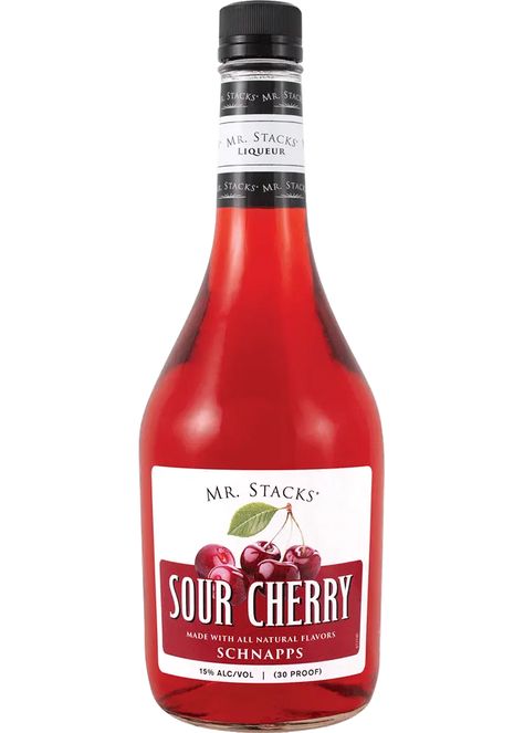 Mr Stacks Sour Cherry Schnapps | Total Wine & More Sour Cherry Juice Recipe, Cherry Whip, Schnapps Drinks, Sour Cherry Liqueur Recipe, Cherry Liqueur Cocktails, Drink Apple Sourz, Cherry Schnapps, Total Wine, Cream Liqueur