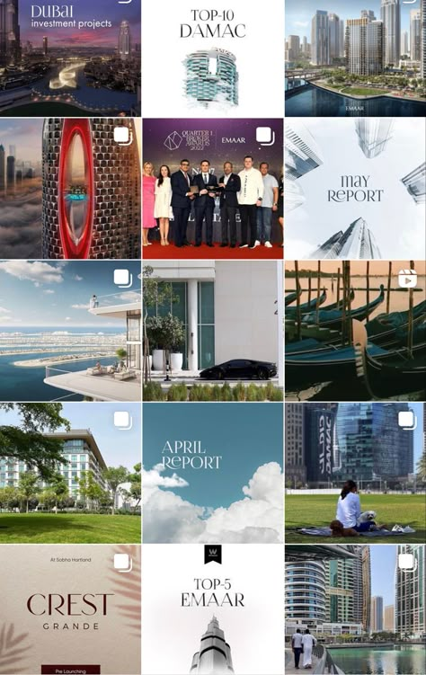 Real Estate Grid Instagram, Inmobiliaria Ideas, North Cyprus, Real Estate Ideas, Real Estate Social Media, Instagram Grid, Social Media Design Inspiration, Real Estate Company, Instagram Feed Ideas