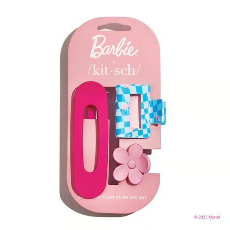 Barbie x Kitsch Assorted Claw Clip Set 3pc | Express Your Inner Barbie with Vibrant Hair Accessories – KITSCH Accessoires Barbie, Icon Style, Barbie Hair, Fun Patterns, Barbie Accessories, Claw Clips, Fashion Hair Accessories, Barbie Collection