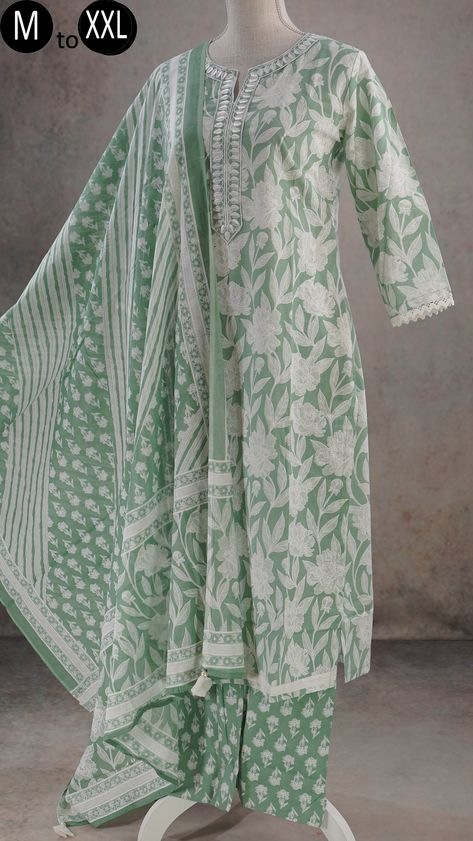 Floral Print Kurti, Churidar Design, Ethnic Wear Women, Kurti Pants, Sheath Dresses Work, Cotton Dress Indian, Dori Embroidery, Simple Kurta, Pretty Buttons