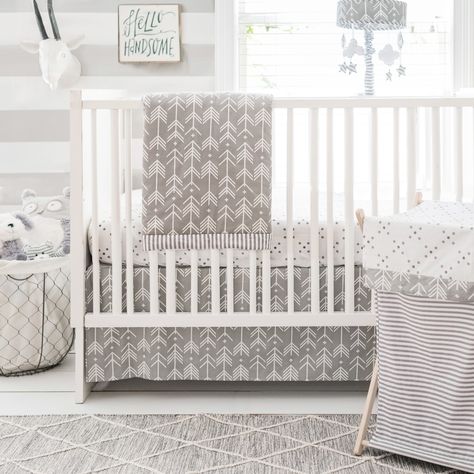 Modern Crib Bedding, Grey Crib, Crib Bedding Boy, Gray Nursery, Modern Crib, Crib Rail Cover, Room Theme, Baby Crib Bedding, Baby Bedding Sets