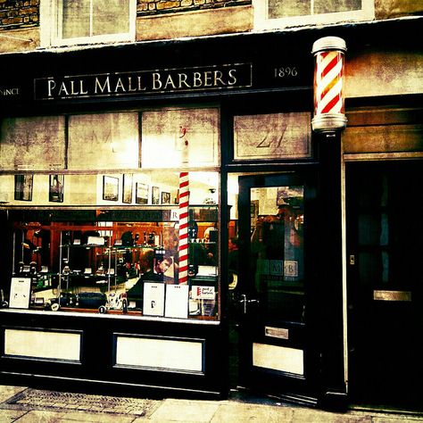 Pall Mall Barbers by garryknight, via Flickr Shaved Hair Cuts, Vintage Barber, Pall Mall, Barber Shop, Shop Design, London, Design