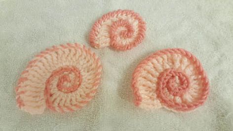 Crochet Seashell Applique, Seashell Applique, Crochet Seashell, Crochet Shell Pattern, 7th Grade Social Studies, Seashells Patterns, The Spiral, Shell Pattern, The Medium