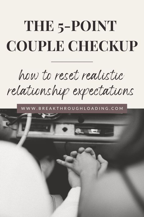 It’s easy to begin a new romantic relationship with high expectations, especially while you first get to know each other and experience all the emotions (and hormones) of new love. But fast forward a few years (or decades), and your life and relationship will look a lot different. By planning a routine couple checkup with your partner, you can evaluate the health of your relationship and re-establish realistic expectations for the future. Expectation In Relationships, Realistic Relationship Expectations, Realistic Relationship, Relationship Repair, Couples Journal, Relationship Expectations, Fam Photos, Relationship Counselling, Marriage Romance