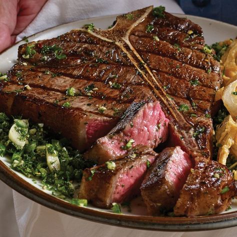 Steakology 101: T-Bone Basics T Bone Steaks, Cooking T Bone Steak, Flank Steak Chimichurri, Beef Loin, Steak Grill, Omaha Steaks, Good Recipe, Grilled Flank Steak, T Bone Steak