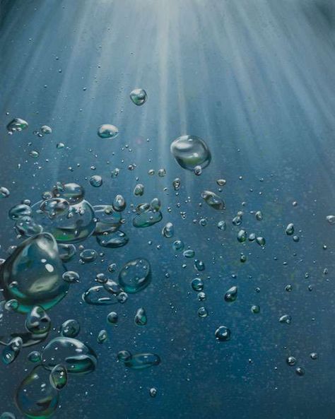 Art Painting Realistic, Eric Zener, Underwater Bubbles, Beach Wallpaper Iphone, Painting Realistic, Bubble Drawing, Underwater Painting, Bubble Painting, Underwater Art