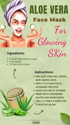 Aloe Vera For Glowing Skin, Aloe Vera Face Mask Recipe, What Is Aloe Vera Good For, Aloe Vera Face Mask Diy Glowing Skin, Alovera Gel For Face At Night, Benefits Of Aloe Vera Gel, Aloe Face Mask, Best Diy Hair Mask, Aloe Vera Gel Face