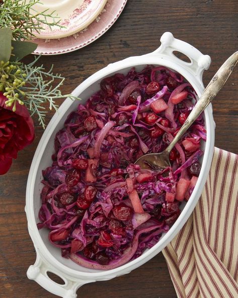 Spiced Red Cabbage and Cranberries in Cider Spiced Red Cabbage, Red Cabbage Recipes, Braised Red Cabbage, Braised Cabbage, Cider Recipe, Roasted Meat, Cabbage Recipes, Vegetable Seasoning, Polish Recipes