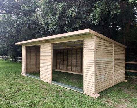 Sturdy and strong pent feather edge mobile field shelter availble for simple self assembly. Horse Shelter Ideas Cheap, Goat Shelter Ideas, Sheep Shelter, Horse Shelters, Field Shelters, Goat Shelter, Horse Shelter, Lean To Shed, Stables Design