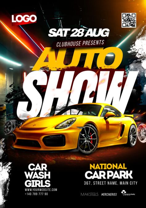 Car Show Flyer, Show Flyer, Car Advertising Design, Learn To Run, Promotional Flyers, Sports Graphic Design, Car Advertising, Shopping Coupons, Street Names