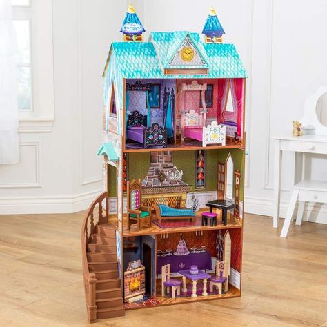 Kidkraft Disney's Frozen Arendelle Palace Dollhouse By KidKraft Frozen Dollhouse, Frozen Arendelle, Disney Dollhouse, Suki Avatar, Castle Dollhouse, Arendelle Frozen, Anna Und Elsa, Beautiful Home Designs, Disney Colors